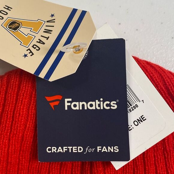 NWT Fanatics NHL New York Islanders Red and Blue  Cuffed Beanie - Picture 5 of 6